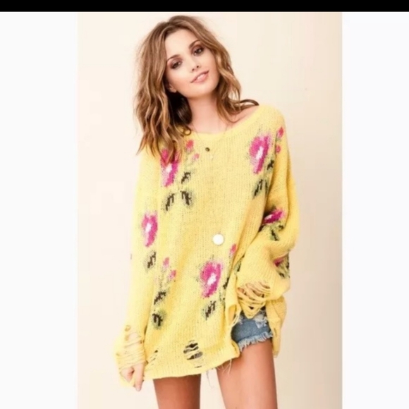 Wildfox Couture Little Edie Lennon Sweater Butter